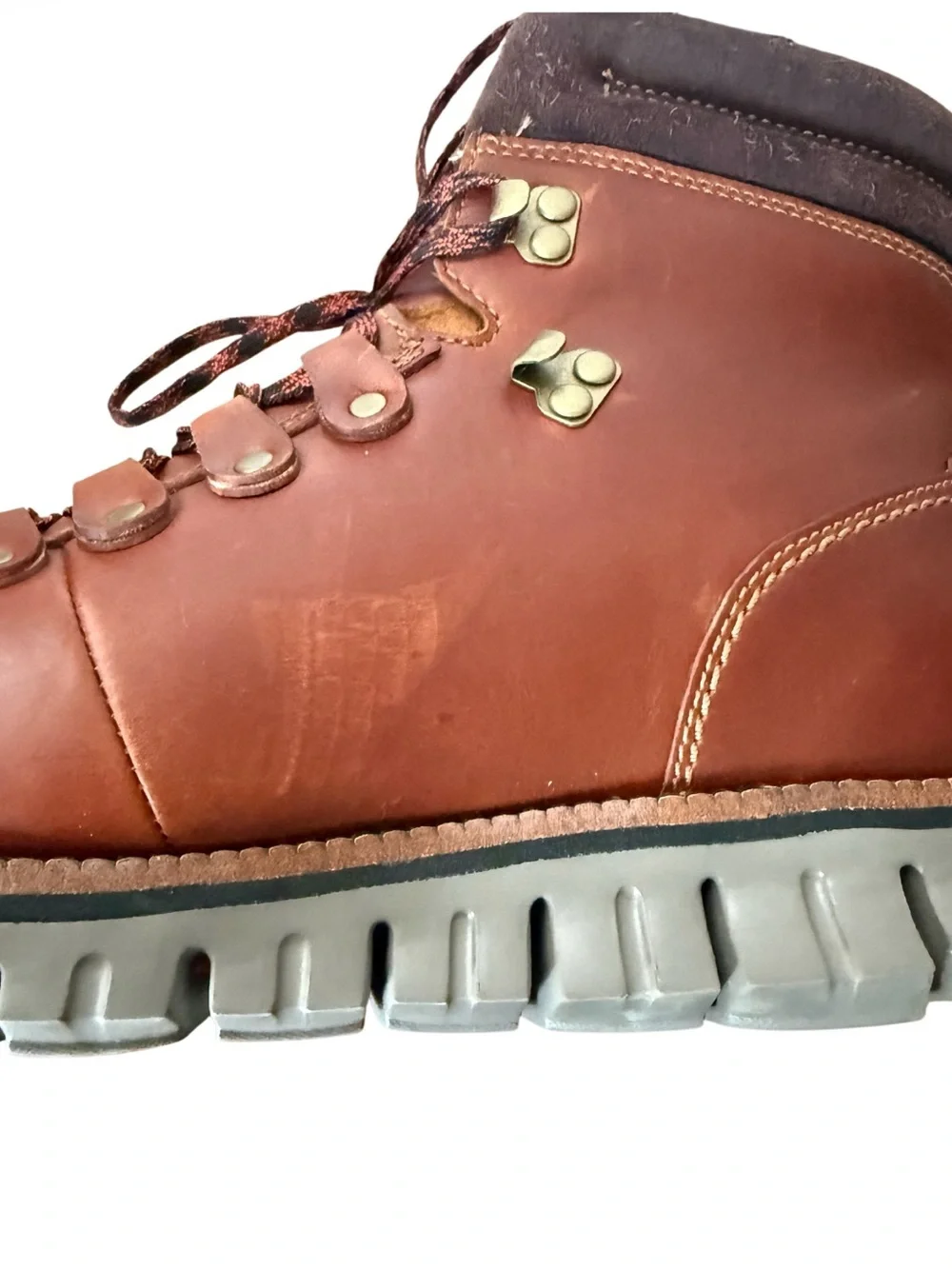 Cole Haan Zerogrand Men's Waterproof Brown Leather Hiker Boots - Size 9M